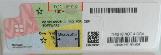 Стикер Coa ключа активации Windows 10 розницы ноутбука ПК цифров ключевые домашний онлайн