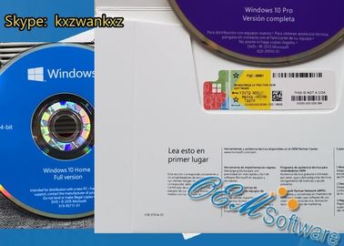 Первоначальные розничные коробка Dvd бита пакета 64 OEM Windows 10 лицензии Pro