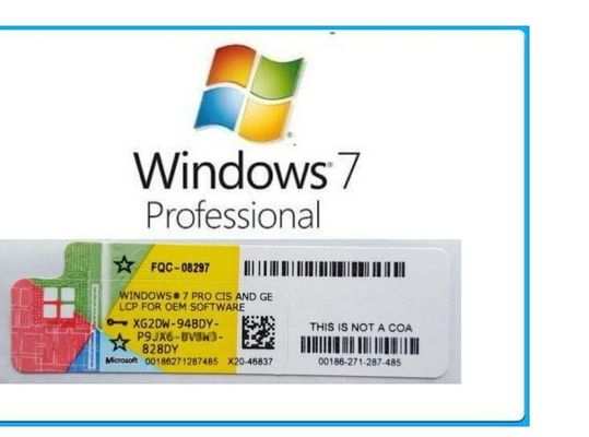 Стикер COA ключа OEM стикера X20 X16 голубые Windows 7 Pro