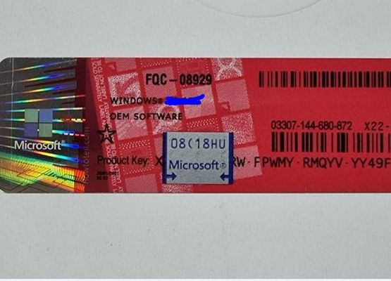 Ключ OEM для стикера Coa Windows 10 с лицензией розницы активации царапины онлайн