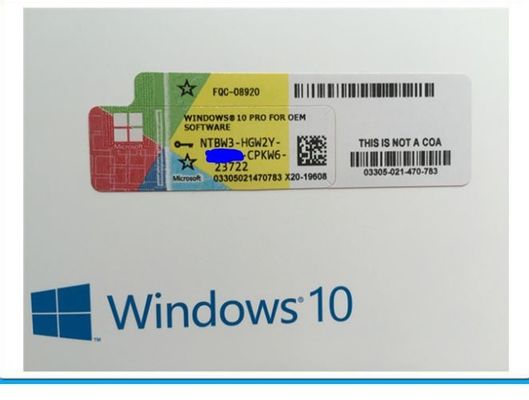 64 сдержанных активация коробки построителя пакета OEM DVD Windows 10 Pro
