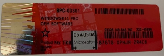 Ключ активации Microsoft Windows 11 со стикером Coa выигрыша 11 Hologram