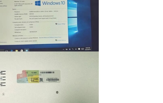 Ключ выигрыша 10 активации стикера 2PC Coa Windows 10 Pro Pro для ноутбука