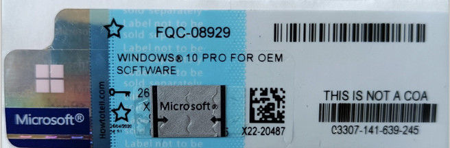 Стикер Coa Windows 7 Hologram ярлыка X20 X16 OEM голубой